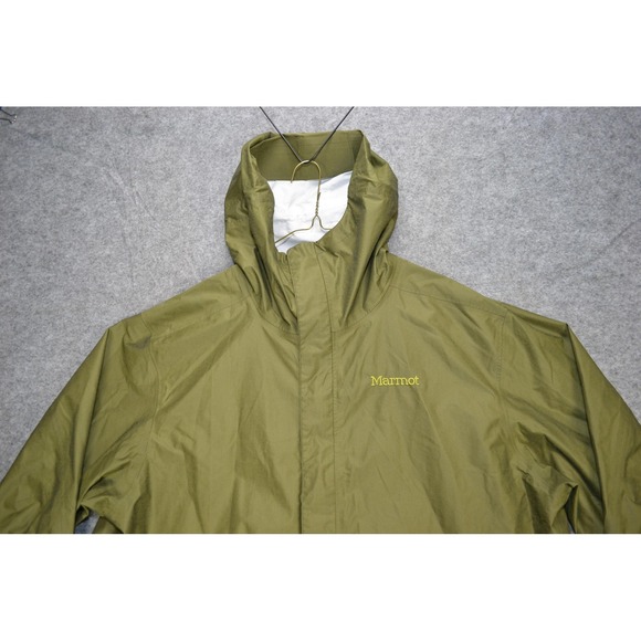 Marmot‎ Jacket Mens 2XL Olive Green Hooded Waterproof Windbreaker Outdoor - Picture 4 of 16